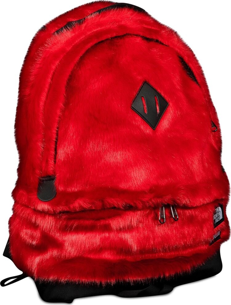 Supreme x The North Face Faux Fur Backpack Red