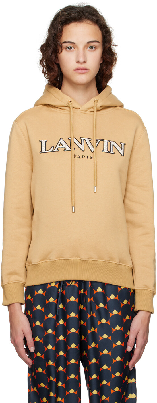 

Светло-коричневый худи с вышивкой Lanvin