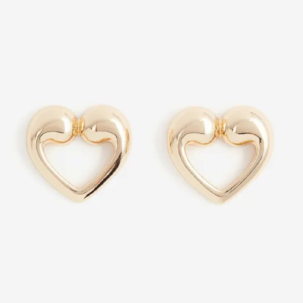 

Серьги H&M Heart-shaped, золотистый