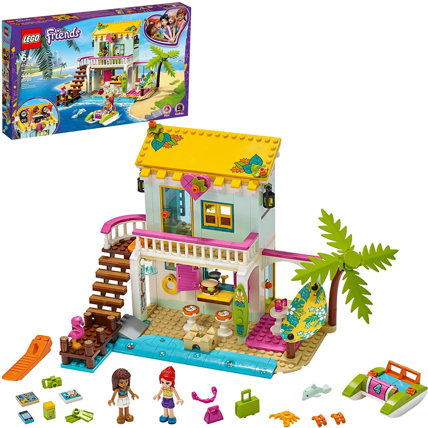 конструктор lego friends 41037 пляжный домик стефани 369 дет Конструктор Пляжный домик 41428 LEGO Friends