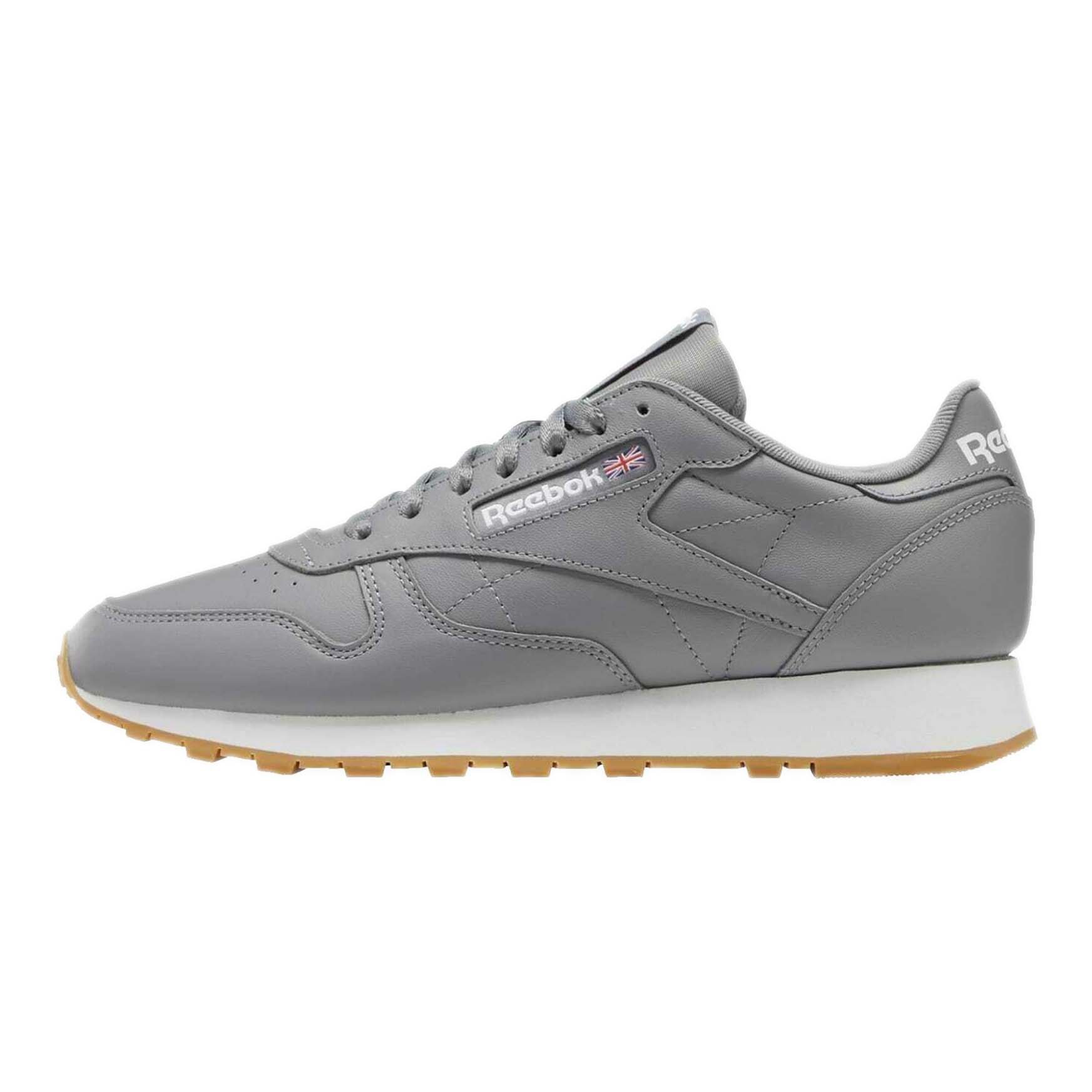 Кроссовки Reebok Classic Leather, серый - фото