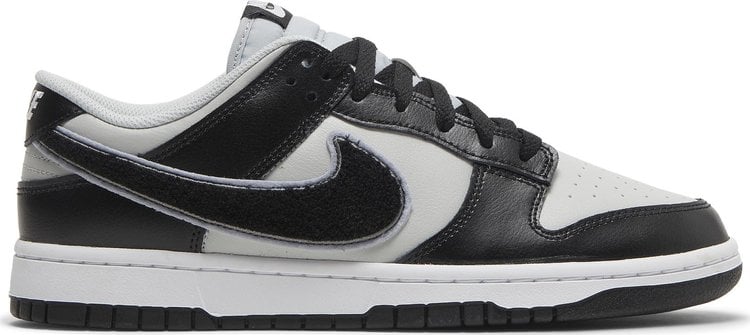 Nike Dunk Low Chenille Swoosh Black Grey Fog CDEK.Shopping