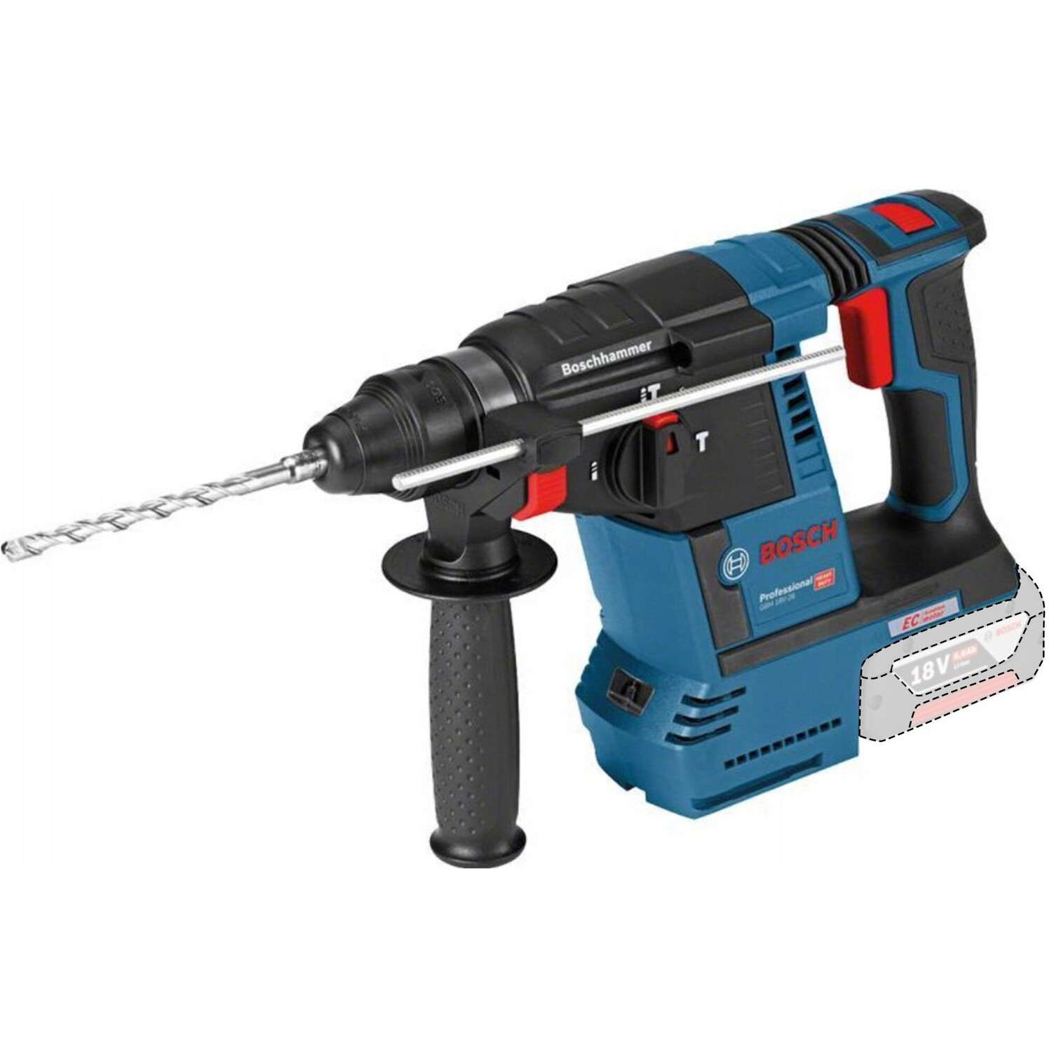 Аккумуляторный перфоратор BOSCH GBH 18V-26 Professional (без аккумулятора) запасные части для электродрели bosch gbh2 26 gbh 2 26 быстрая доставка