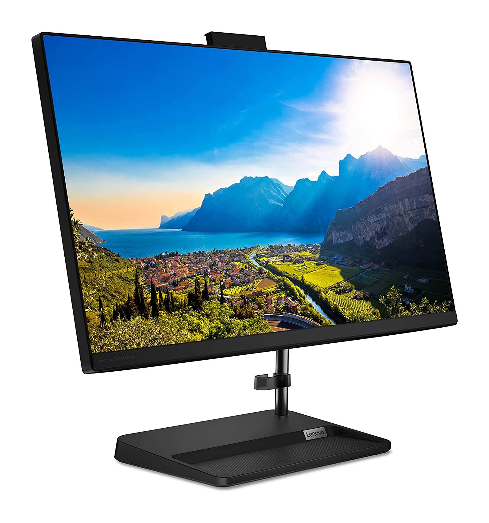 Моноблок Lenovo IdeaCentre 3 AIO, 23.8", AMD Ryzen 5 5625U, Full-HD сенсорный экран, 8Гб RAM, 512Гб SSD, черный - фото