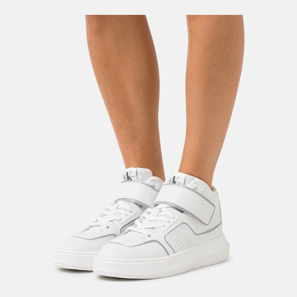 

Кроссовки Calvin Klein Jeans Chunky Cupsole Laceup Mid , white/silver