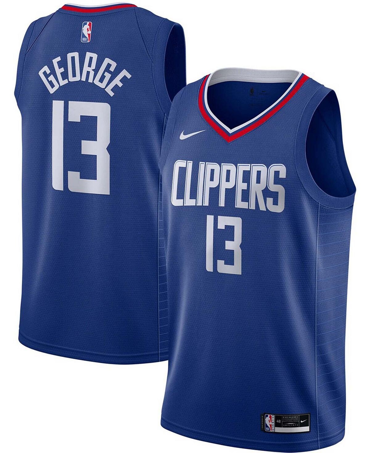 

Мужская футболка paul george royal la clippers 2020/21 swingman — icon edition Nike