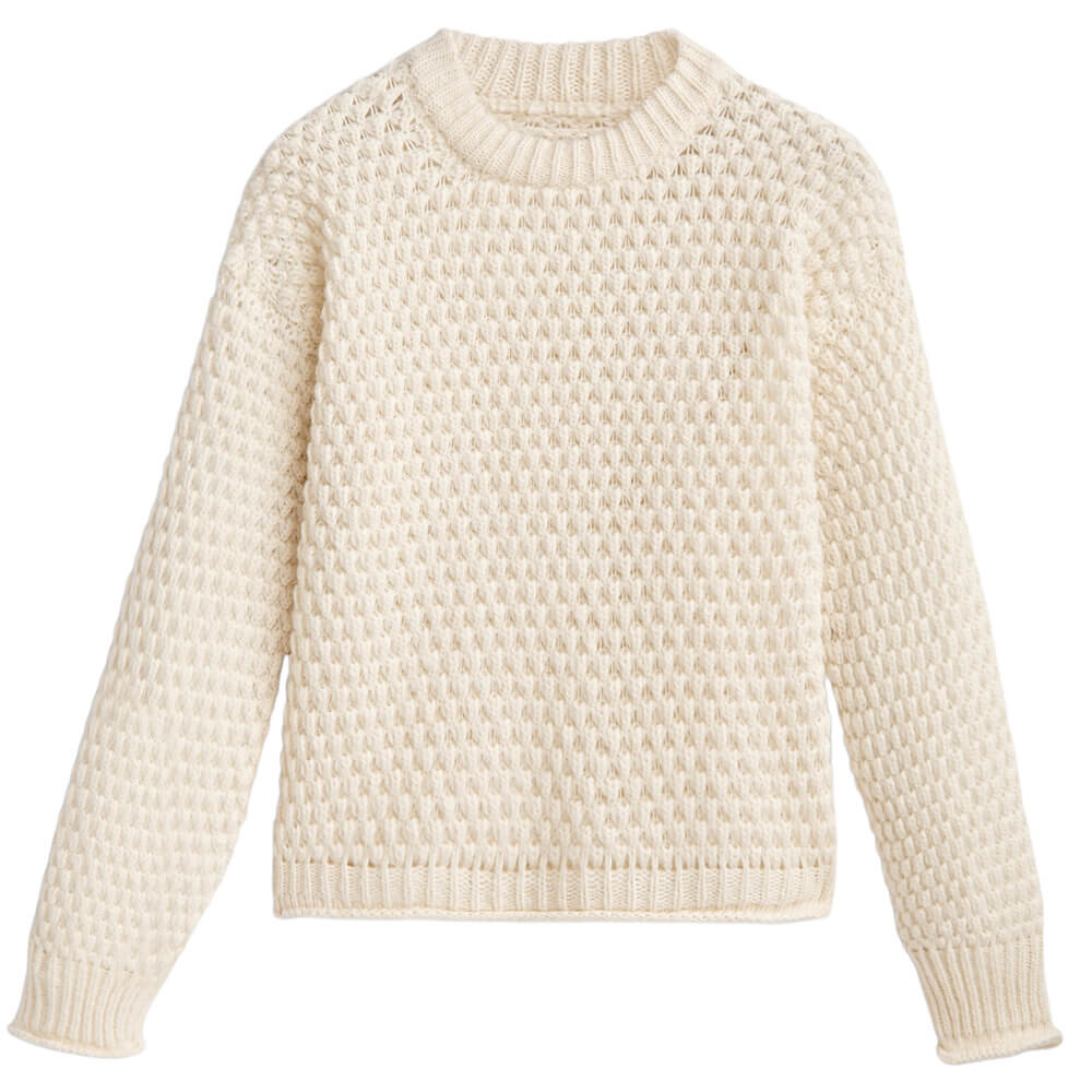

Джемпер Massimo Dutti Crew Neck Open-knit, кремовый