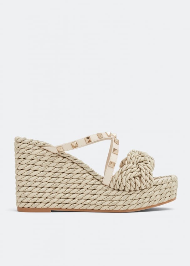 

Сандалии VALENTINO GARAVANI Rockstud wedge sandals, белый