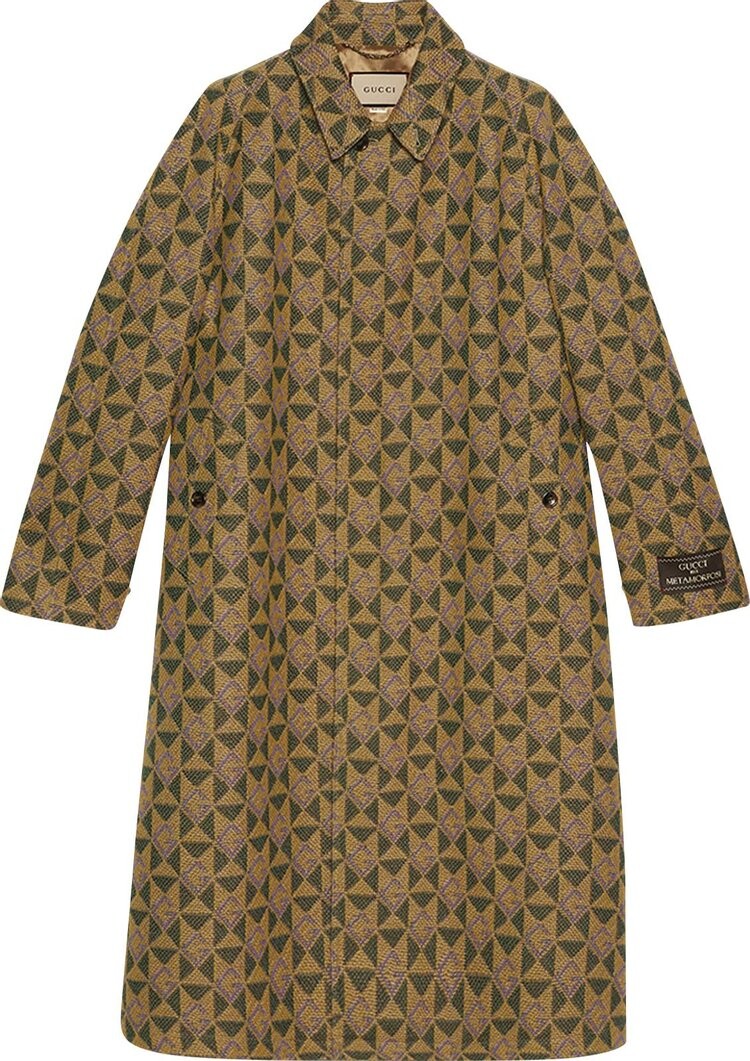 

Пальто Gucci G Rhombi Coat Yellow/Green, желтый