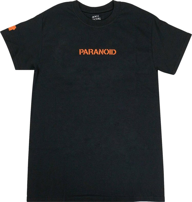 Футболка Anti Social Social Club x Undefeated Paranoid Logo T-Shirt 'Black', черный - фото