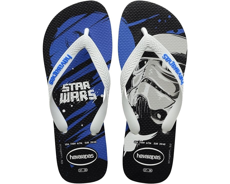 

Сандалии Havaianas Star Wars Flip Flop Sandal, цвет White/Star Blue/White