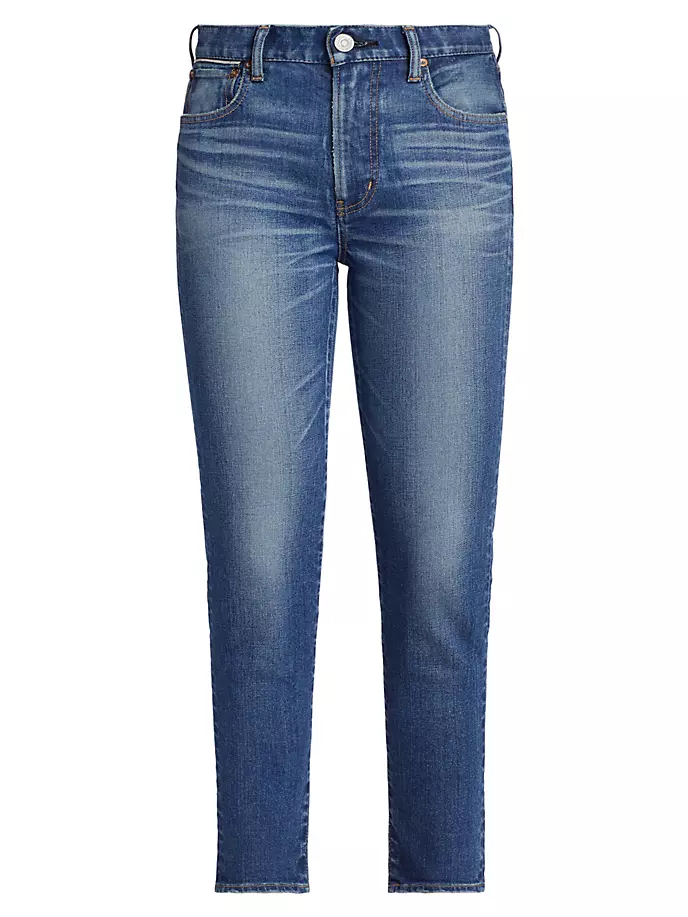 Укороченные джинсы скинни Ballena со средней посадкой Moussy Vintage, синий