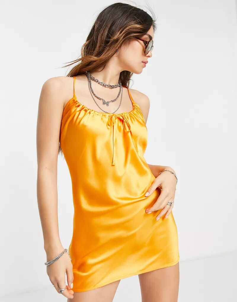 Оранжевое платье мини-комбинации Reclaimed Vintage Inspired