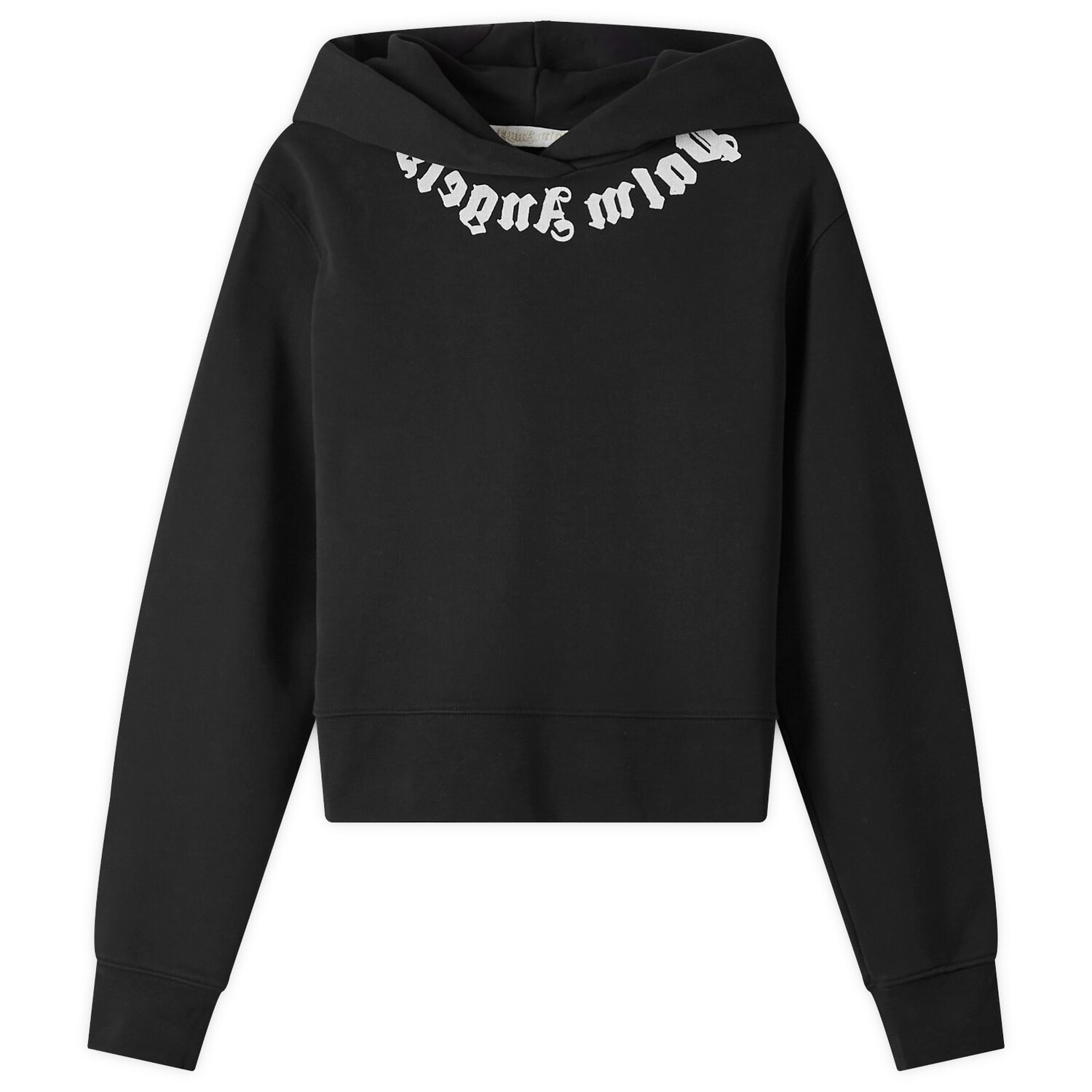 

Худи Palm Angels Neck Logo Fitted Hoodie, цвет Black & Off White