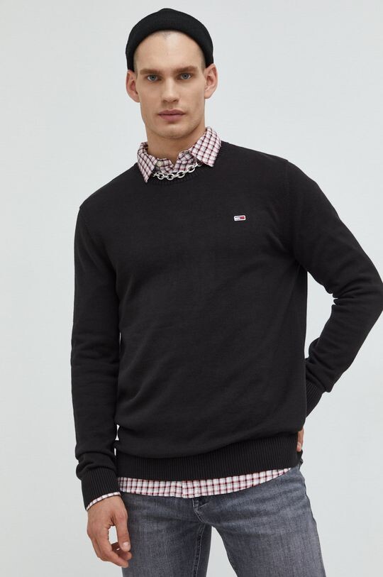 

Хлопковый свитер DM0DM13273.9BYY Tommy Jeans, черный