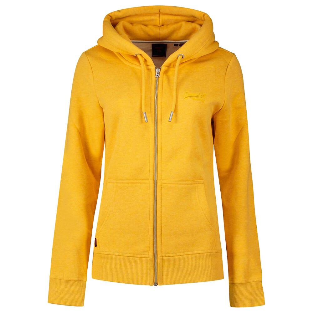 Толстовка Superdry Vintage Logo Emb Hood Full Zip, желтый