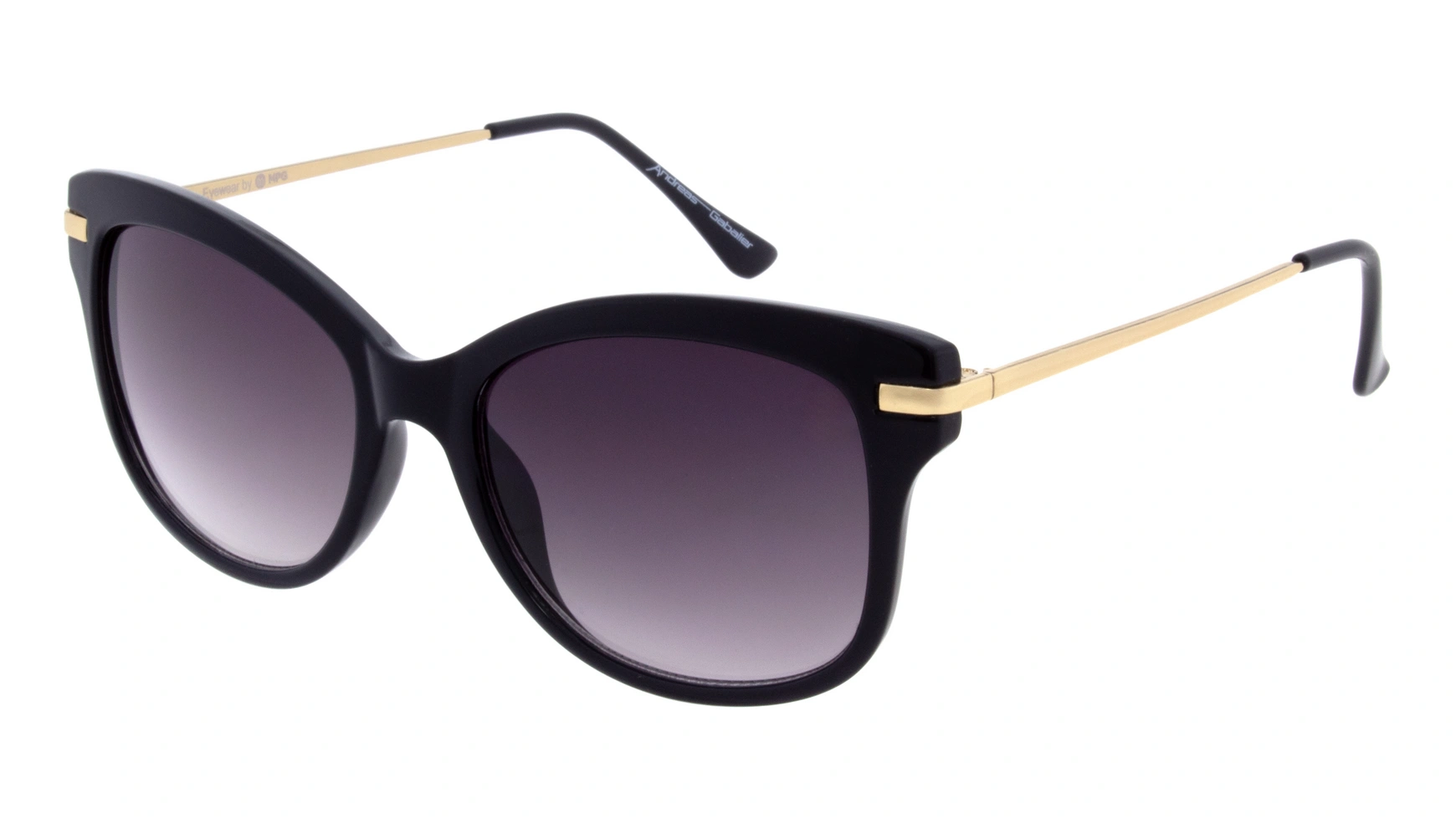 Солнцезащитные очки Andreas Gabalier чёрный пластик/золотой металлический кронштейн солнцезащитные очки 206 коричневый золотой