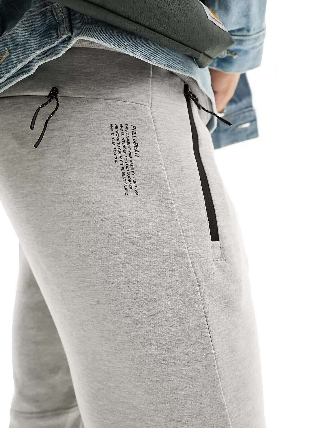 

Серые джоггеры из мягкой ткани Pull&Bear