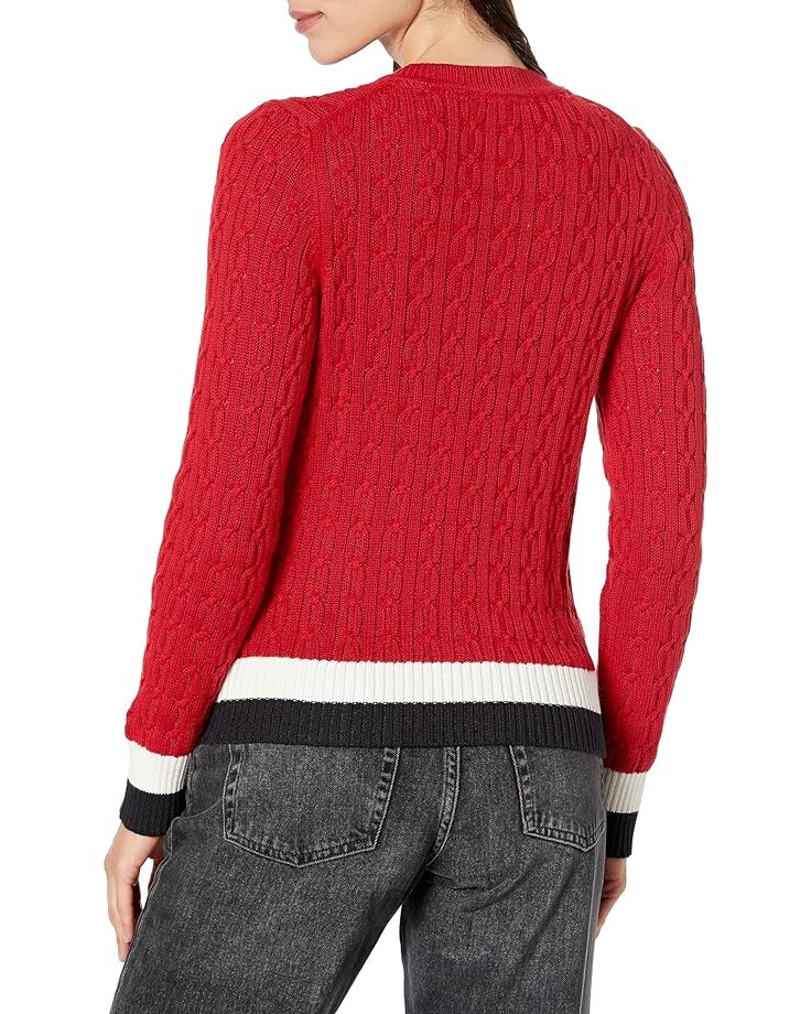 

Свитер Tommy Hilfiger Crew Neck Cable Sweater, цвет Scarlet Multi