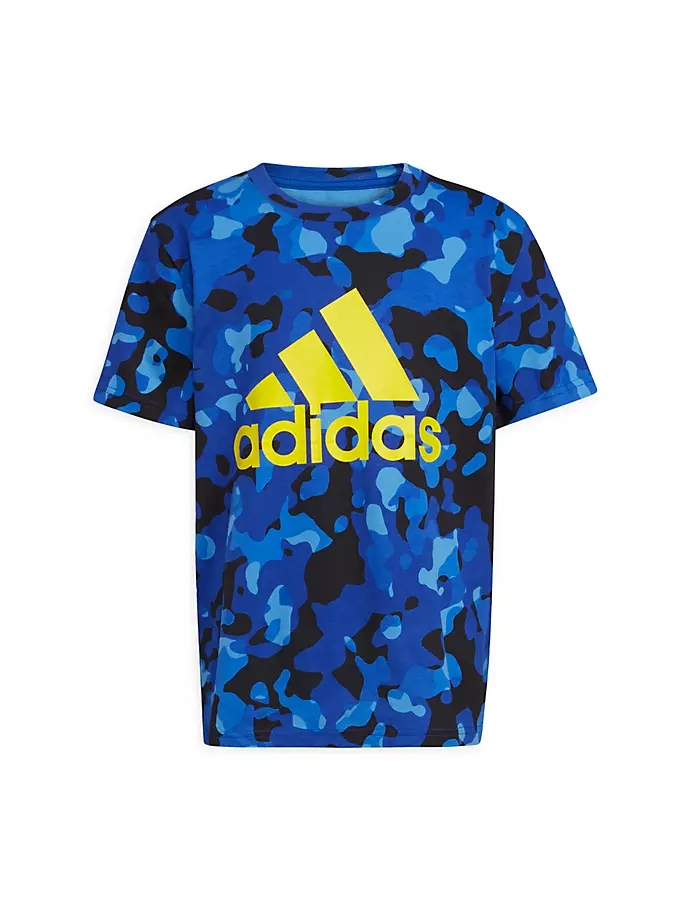 

Футболка с камуфляжным логотипом для мальчиков Adidas, цвет team royal blue