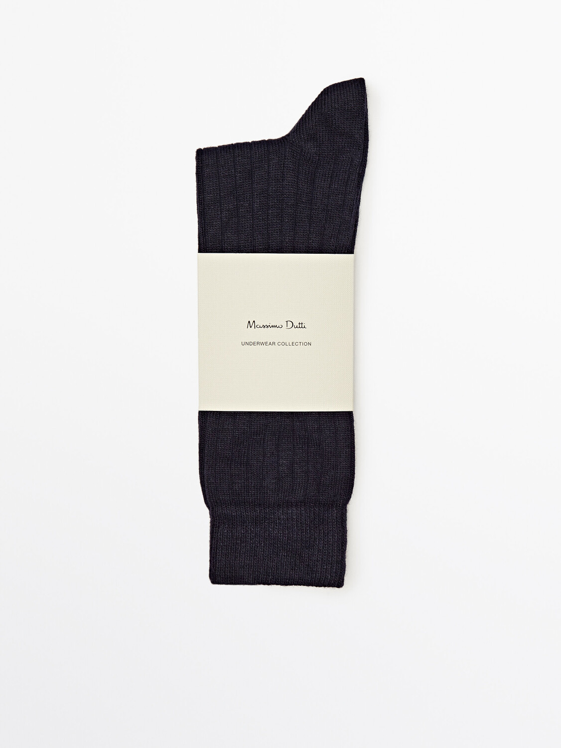 

Длинные носки в резинку Massimo Dutti, темно-синий