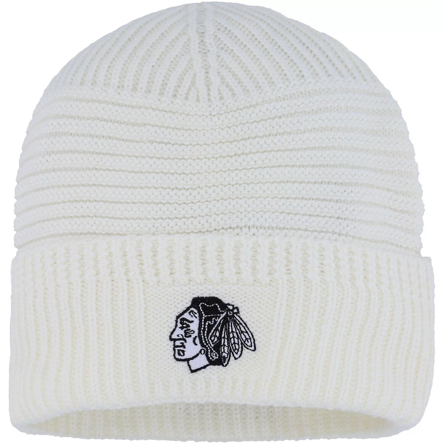 

Мужская кремовая шапка adidas Chicago Blackhawks Zero Dye Beanie