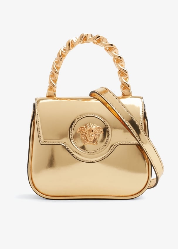 Сумка Versace La Medusa Mini, золотой сумка тоут la medusa versace