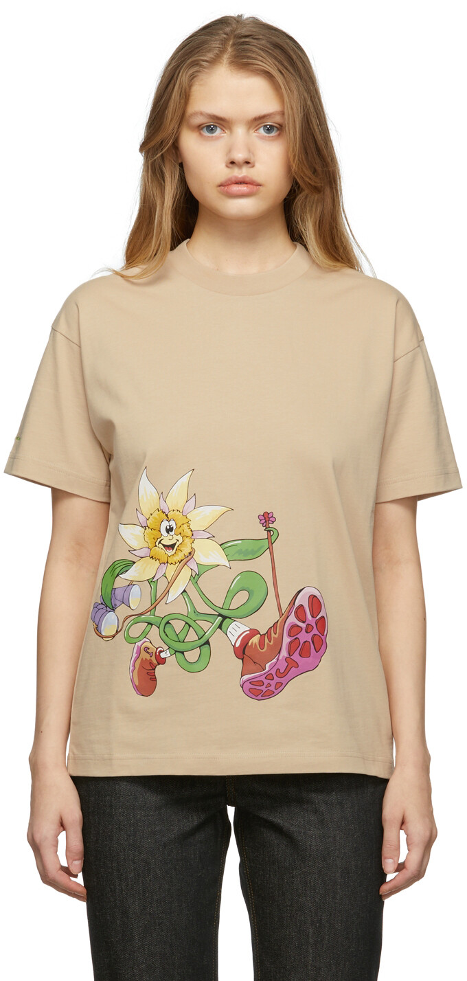 

Бежевая футболка La Montagne 'Le T-Shirt Randonnee' Jacquemus