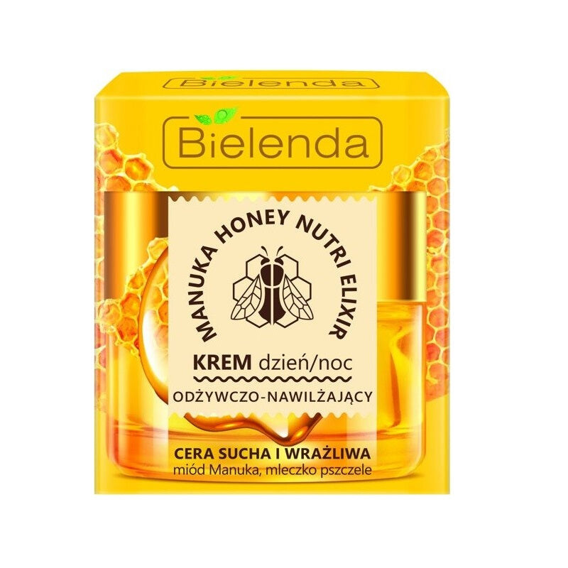 

Bielenda Manuka Honey Nutri Elixir питательный и увлажняющий дневной и ночной крем для сухой и чувствительной кожи 50мл