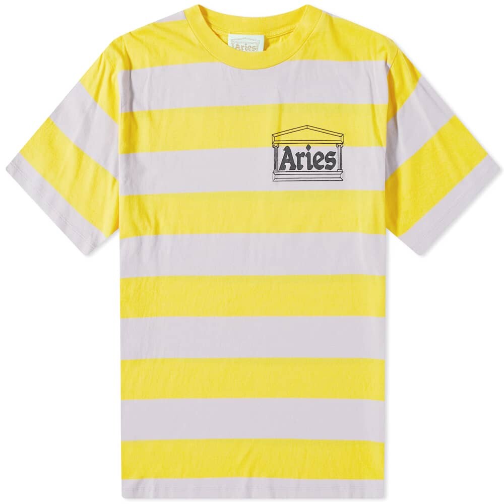 

Футболка Aries Striped Temple Tee, Серый
