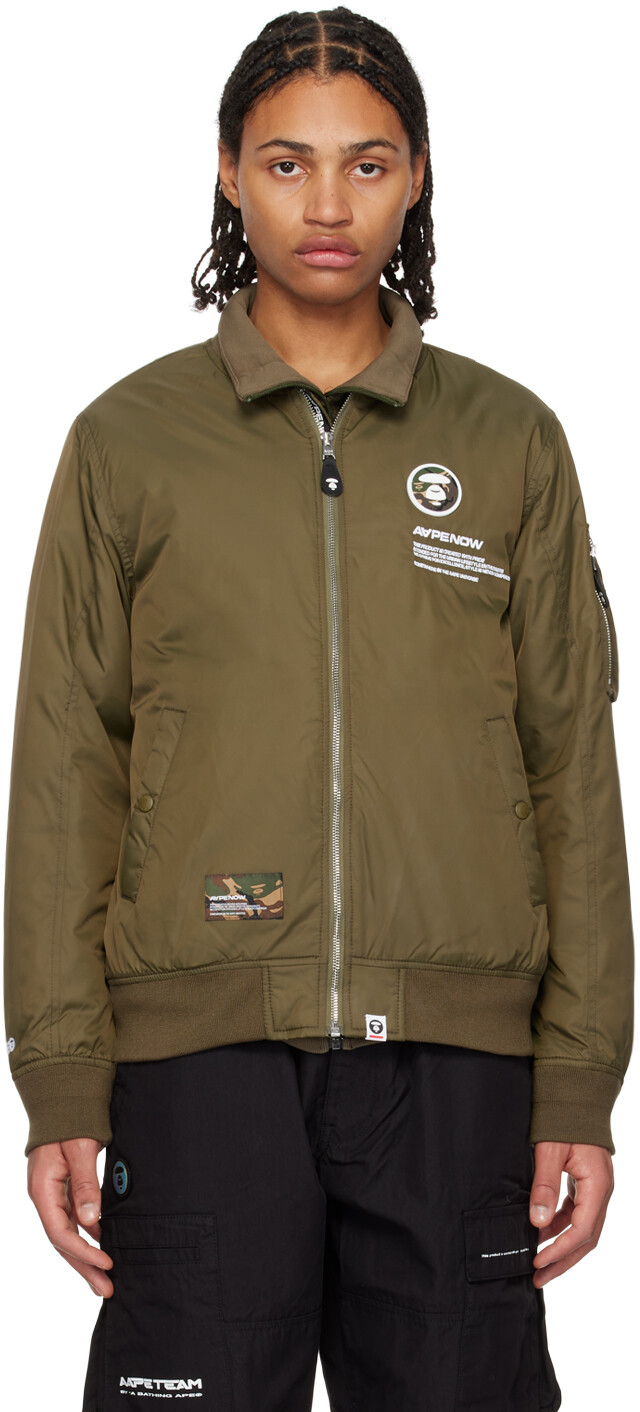

Зеленый бомбер MA1 AAPE by A Bathing Ape