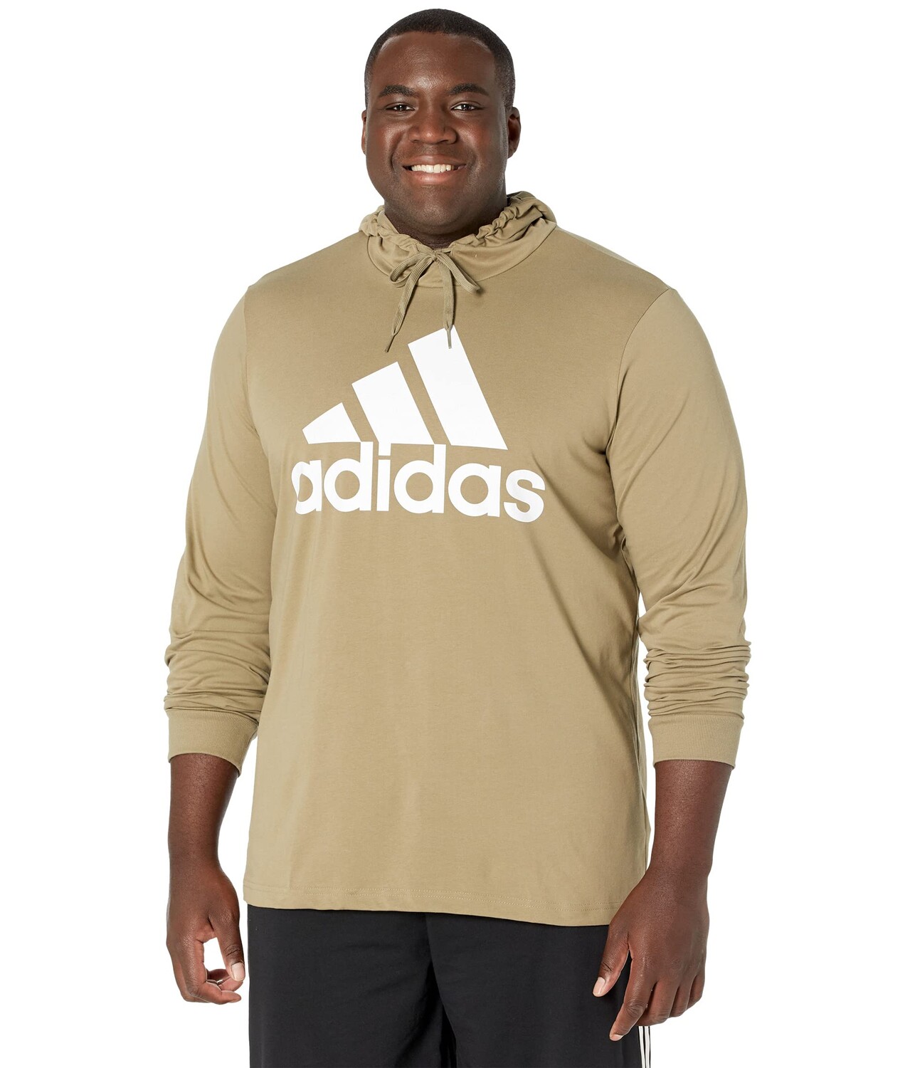 

Толстовка Adidas Big & Tall Big Logo Single Jersey, зеленый, Коричневый