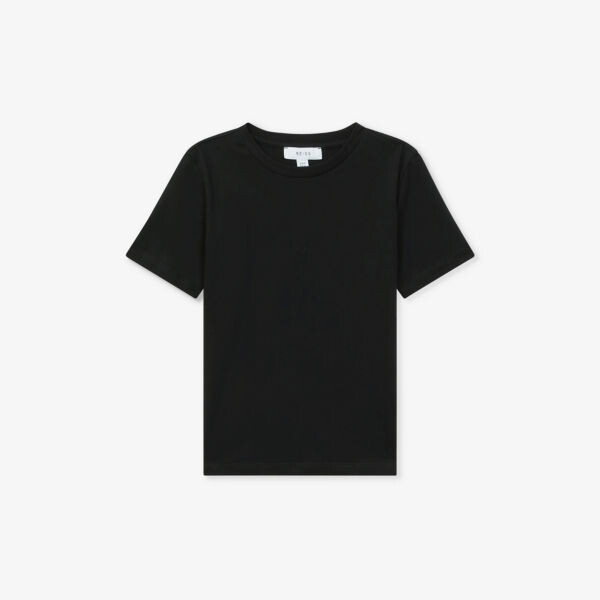 

Футболка Bless из хлопкового джерси с круглым вырезом 3–14 лет Reiss, черный