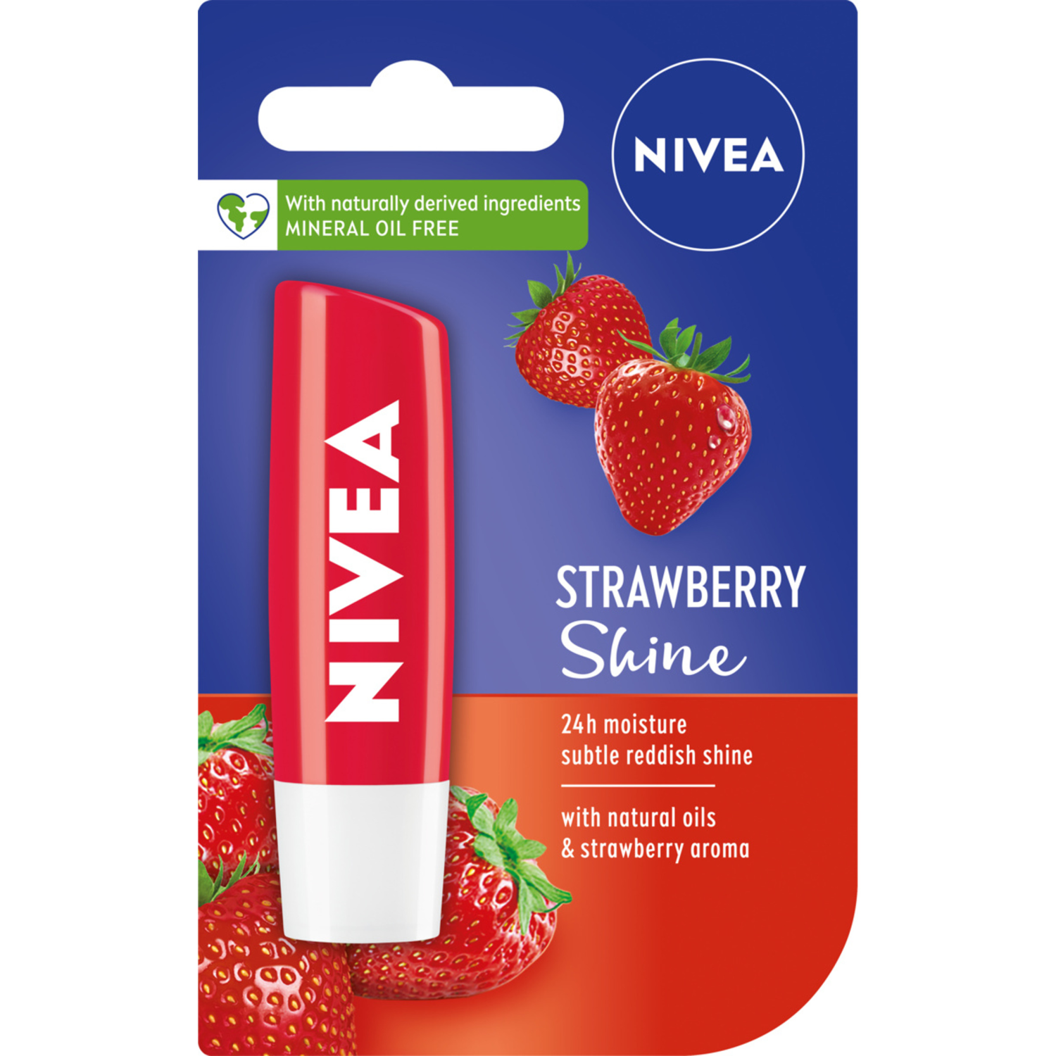 Nivea Strawberry Shine питательная губная помада клубничное сияние, 4,8 г
