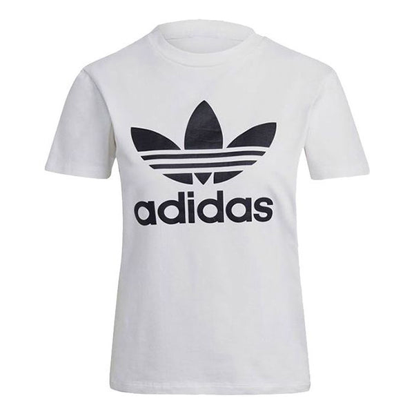 Футболка Adidas originals Trefoil Tee Logo Printing Sports Round Neck Short Sleeve White T-Shirt, Белый