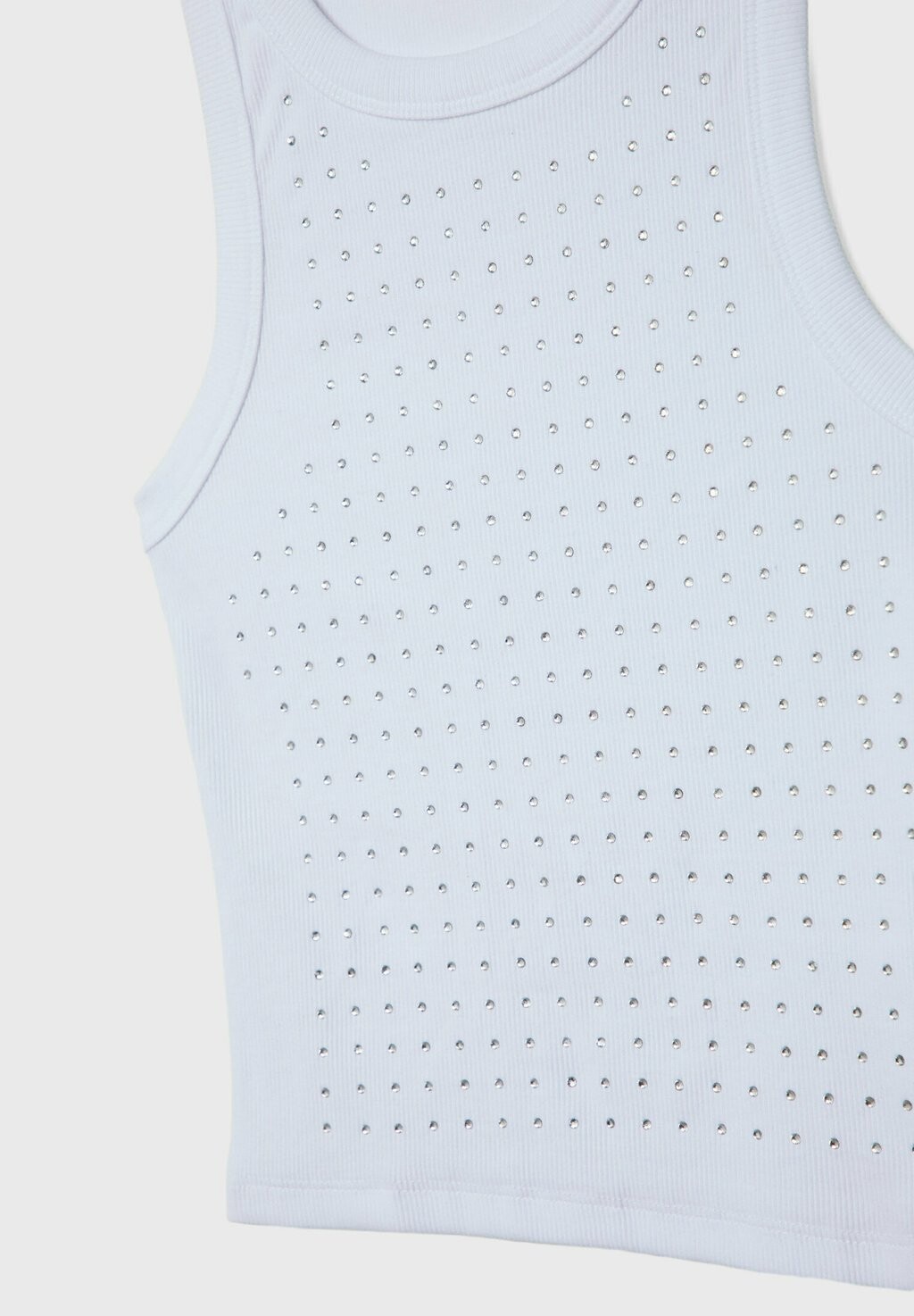 

Топ RHINESTONE RACERBACK Stradivarius, белый