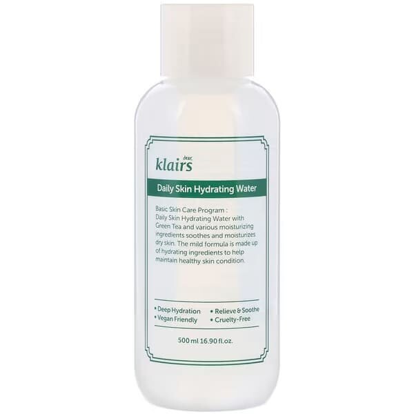 

Лёгкий увлажняющий тонер Daily Skin Hydrating Water, 500мл, Dear,Klairs