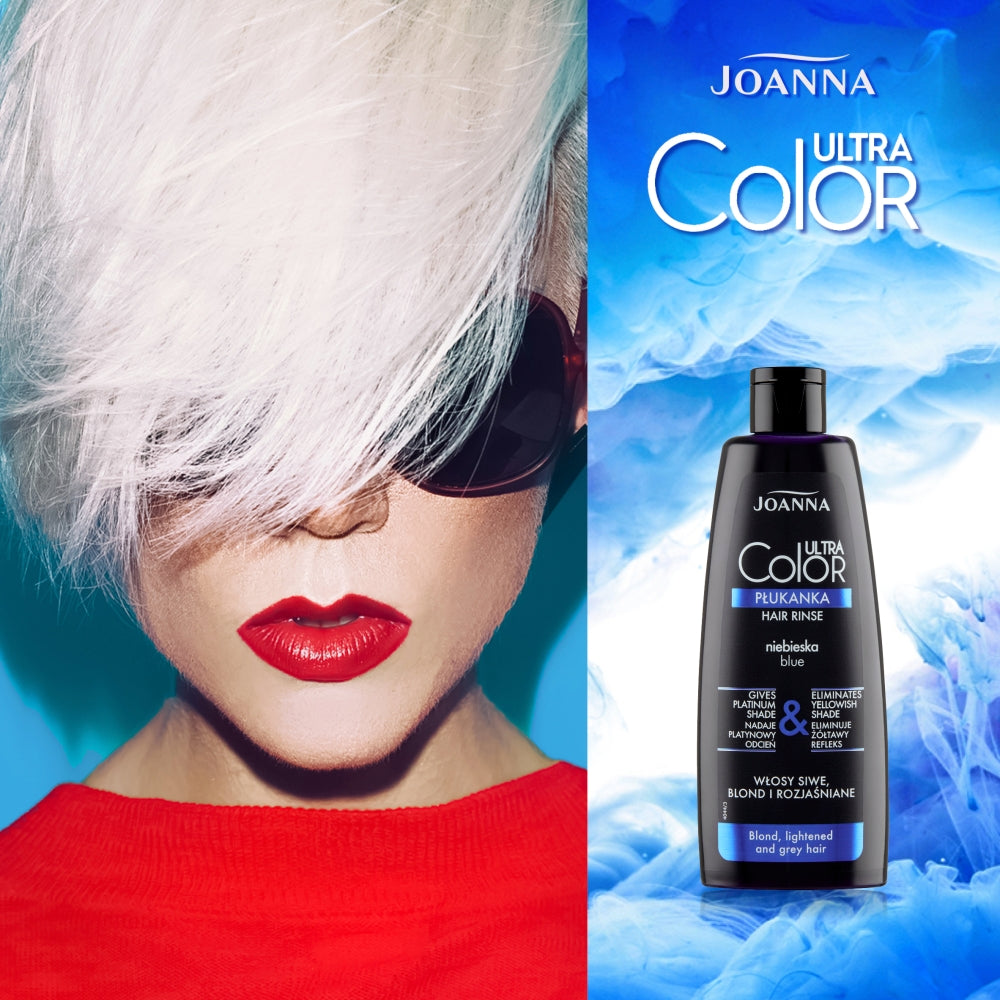 Joanna Ultra Color System синий ополаскиватель для седых, светлых и  обесцвеченных волос 150мл – купить из-за границы через сервис  «CDEK.Shopping»