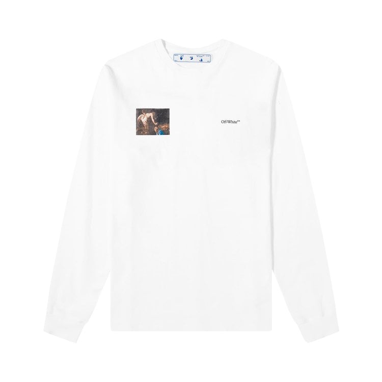 Лонгслив Off-White Caravaggio Angel Long-Sleeve Tee 'White/Black', белый - фото