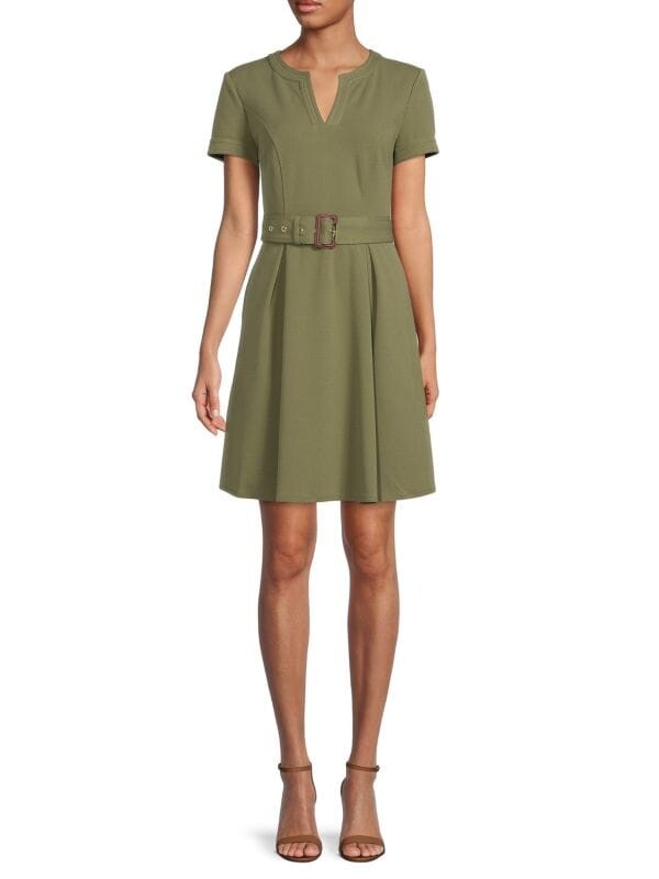 

Платье из крепа с аквалангом и поясом Karl Lagerfeld Paris Moss