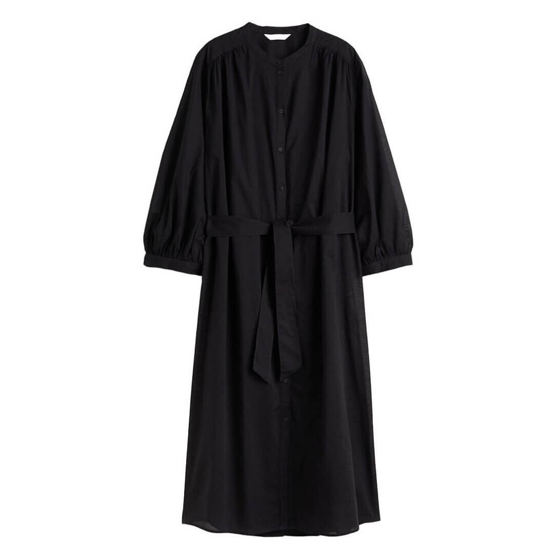 

Платье H&M Balloon-sleeved Shirt, черный
