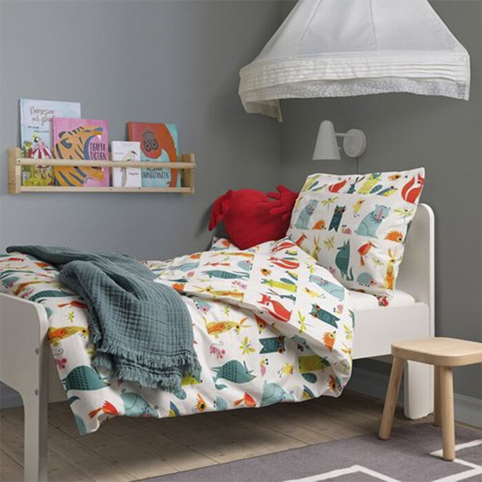 Комплект детского постельного белья Ikea Lattjo, белый/разноцветный –  заказать из-за рубежа в «CDEK.Shopping»
