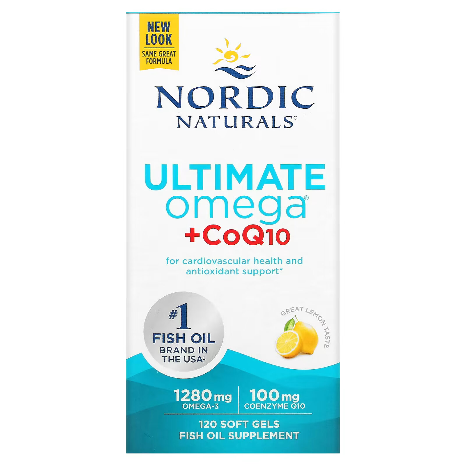 Nordic Naturals, Ultimate Omega + CoQ10, 640 мг, 120 капсул цена и фото