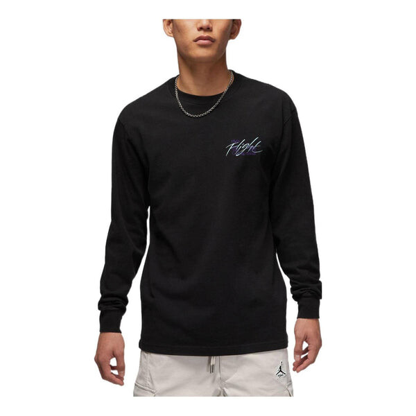 

Толстовка Jordan Alphabet Printing Solid Color Round Neck Long Sleeves Black, Черный