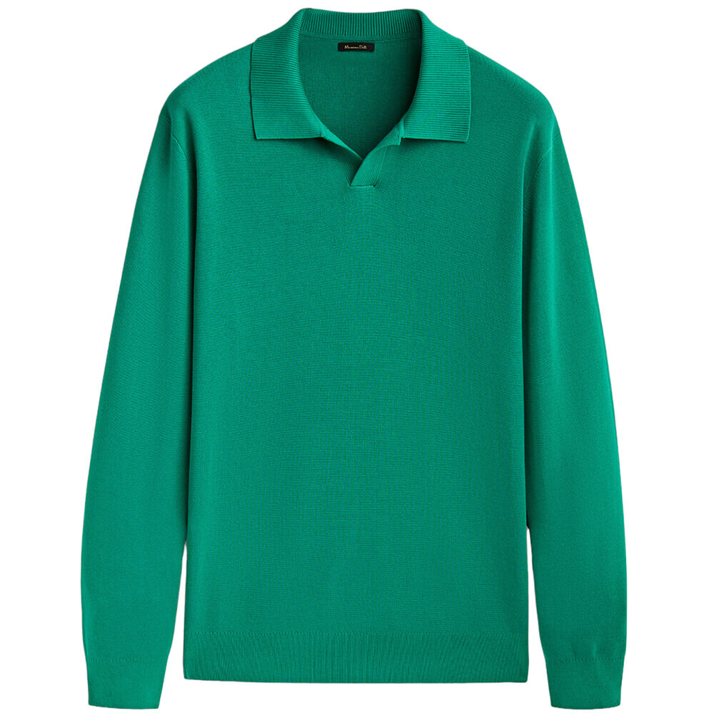 

Поло Massimo Dutti Milano Knit Cotton, зеленый