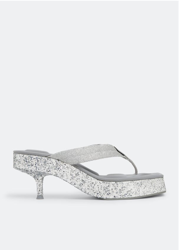 

Сандалии ALEXANDER WANG Jessie platform sandals, серебряный