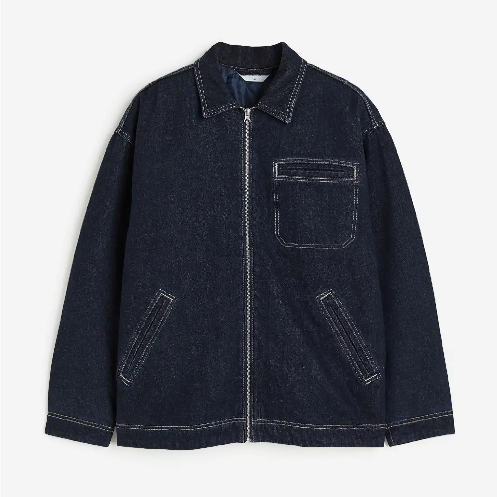 

Джинсовая куртка H&M Relaxed Fit Padded, темно-синий