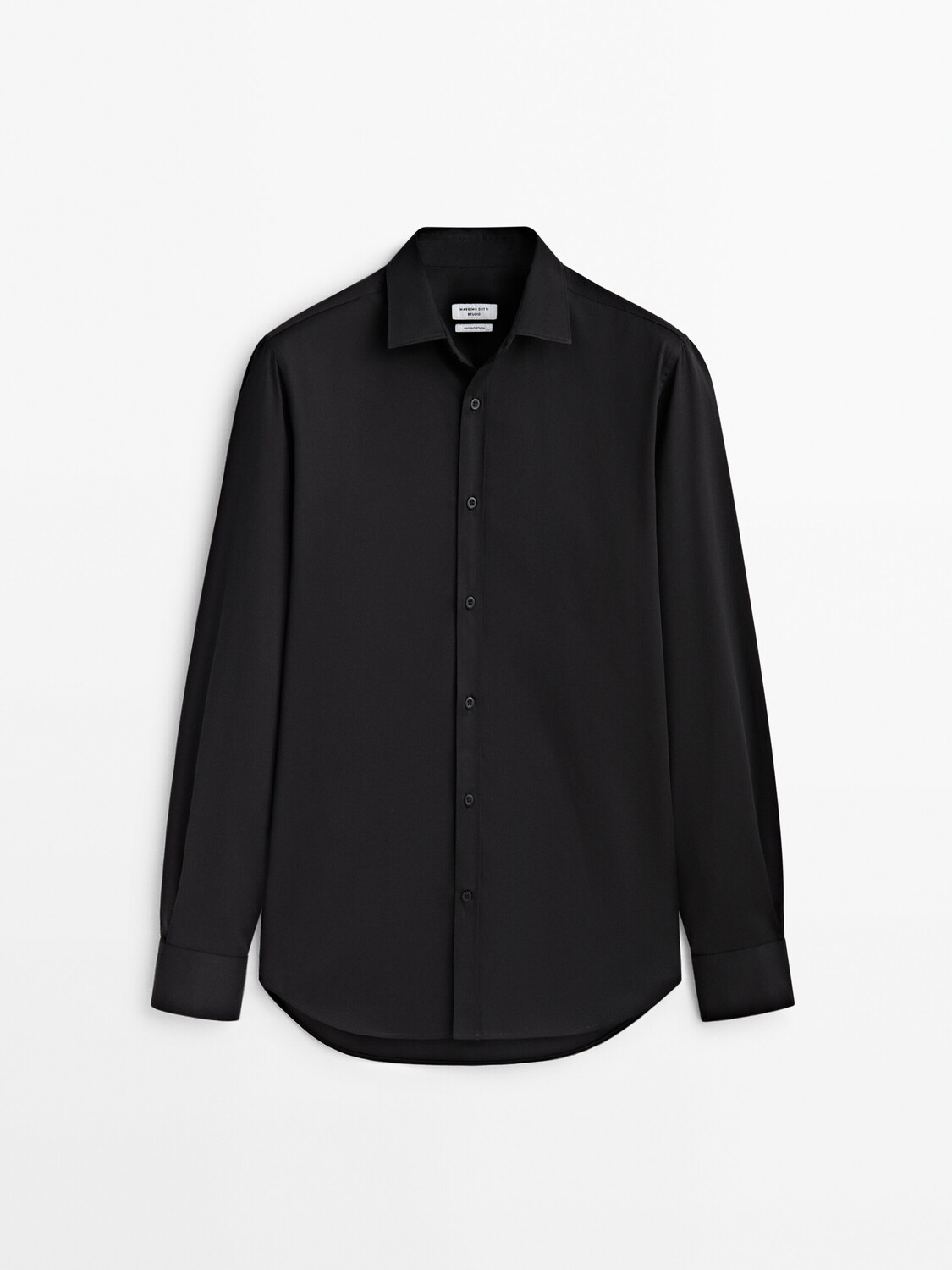 

Рубашка Massimo Dutti Studio Relaxed Fit Cotton, черный