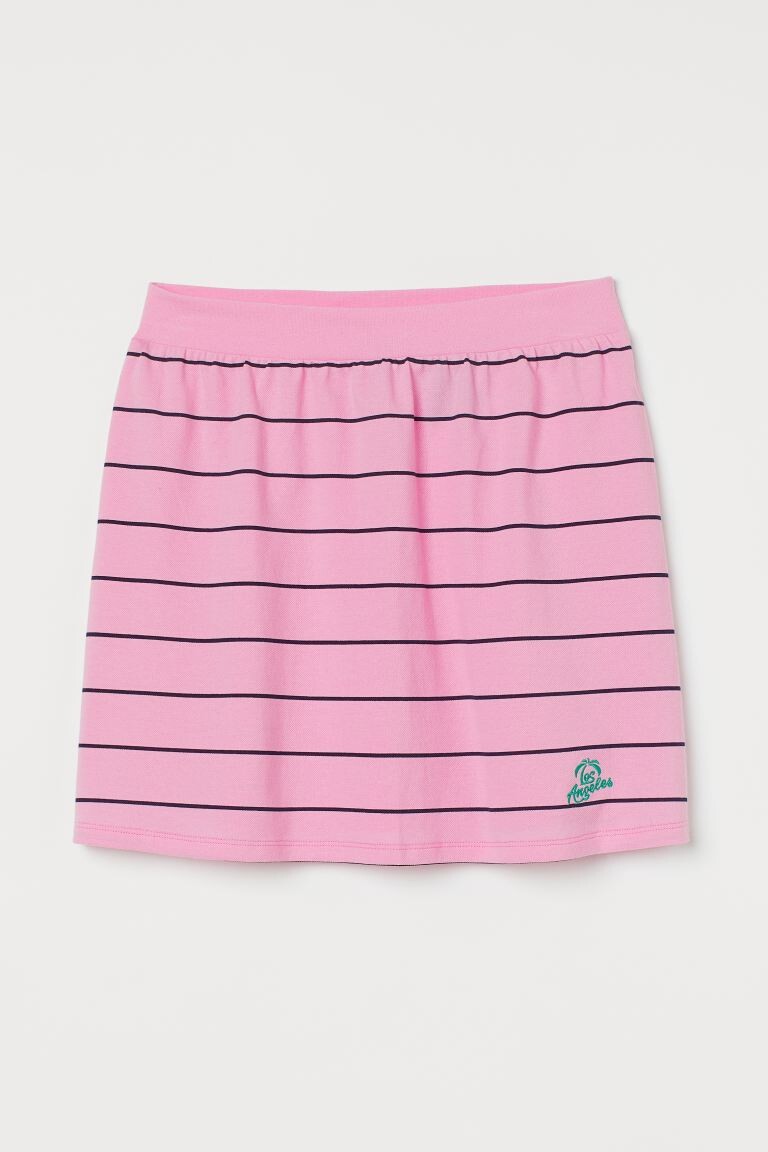 

Юбка из пике H&M, розовый/полосатый