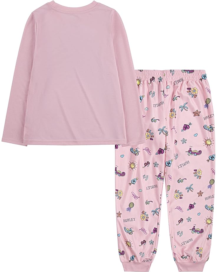 пижамный комплект hurley pajama two piece set черный Пижамный комплект Hurley Pajama Top and Pants Two-Piece Set, цвет Medium Soft Pink